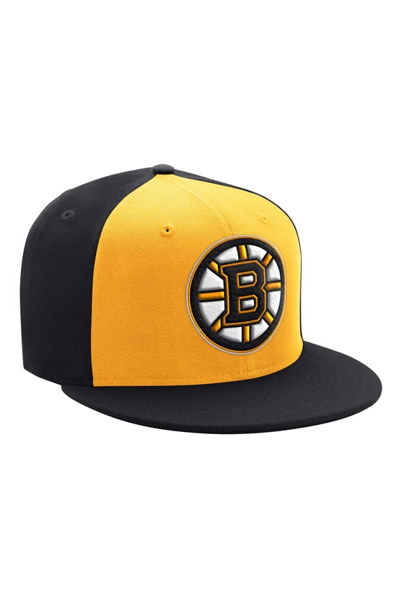 Men's Starter Black/Gold Boston Bruins Primary Logo Two-Tone Adjustable Hat