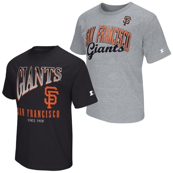 Men's Starter Black/Heather Gray San Francisco Giants Two-Pack T-Shirt Set