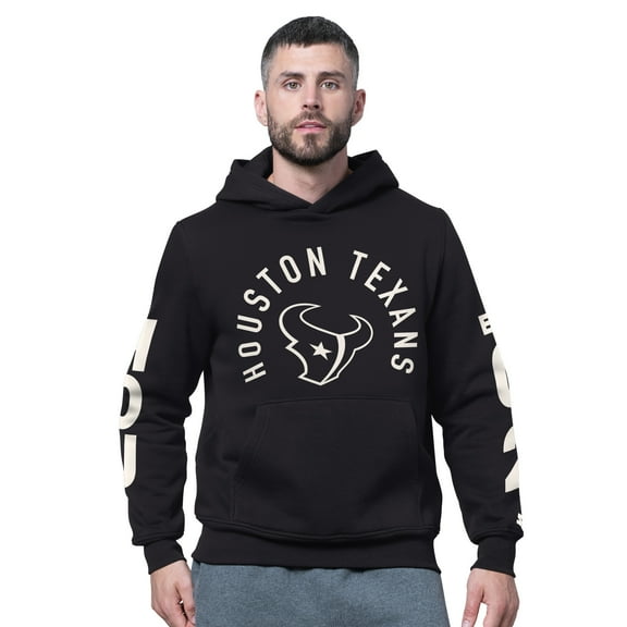 Men's Starter Black Houston Texans Handoff Fleece Hoodie Sweatshirt