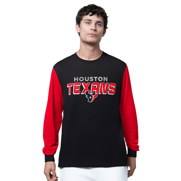 Men's Starter Black Houston Texans Thursday Night Gridiron Long Sleeve T-Shirt