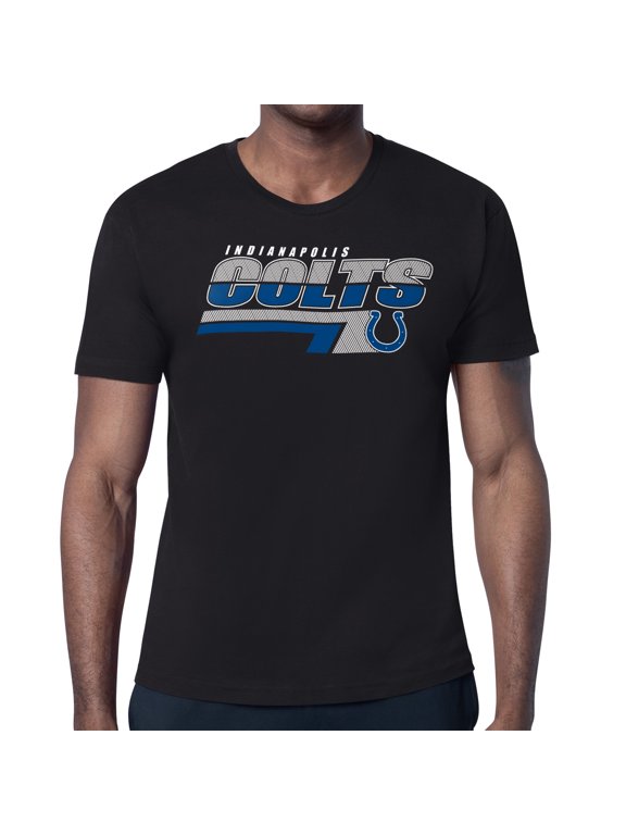 Men's Starter Black Indianapolis Colts Logo Push Graphic T-Shirt