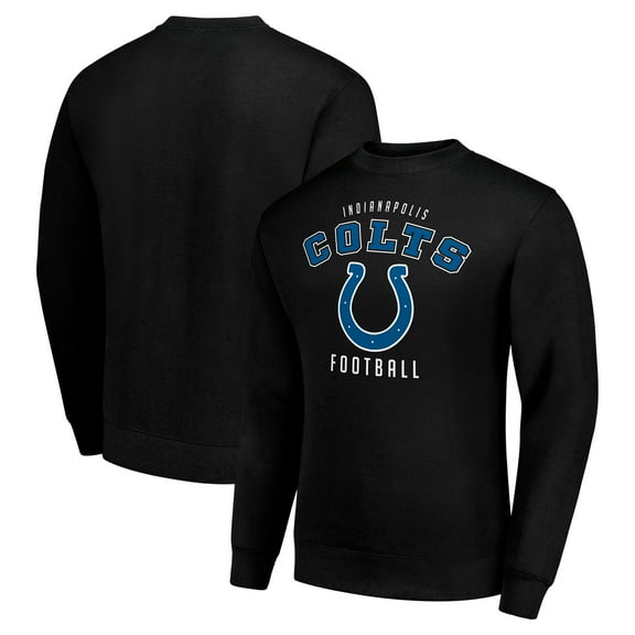 Men's Starter Black Indianapolis Colts Team Logo Pullover Sweatshirt