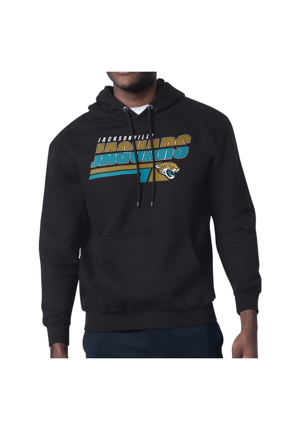 Men's Starter Black Jacksonville Jaguars Logo Push Graphic Hoodie