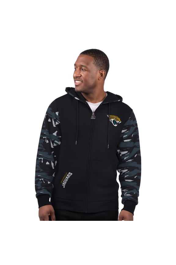 Men's Starter Black Jacksonville Jaguars Thursday Night Gridiron Full-Zip Hoodie