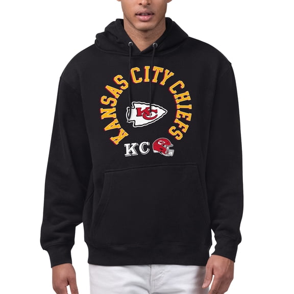 Men's Starter Black Kansas City Chiefs All-Around Fan Graphic Hoodie