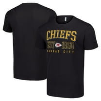 Men's Starter Black Kansas City Chiefs Throwback Logo T-Shirt