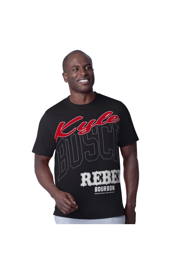 Men's Starter Black Kyle Busch Rebel Bourbon Extreme Hands Off T-Shirt