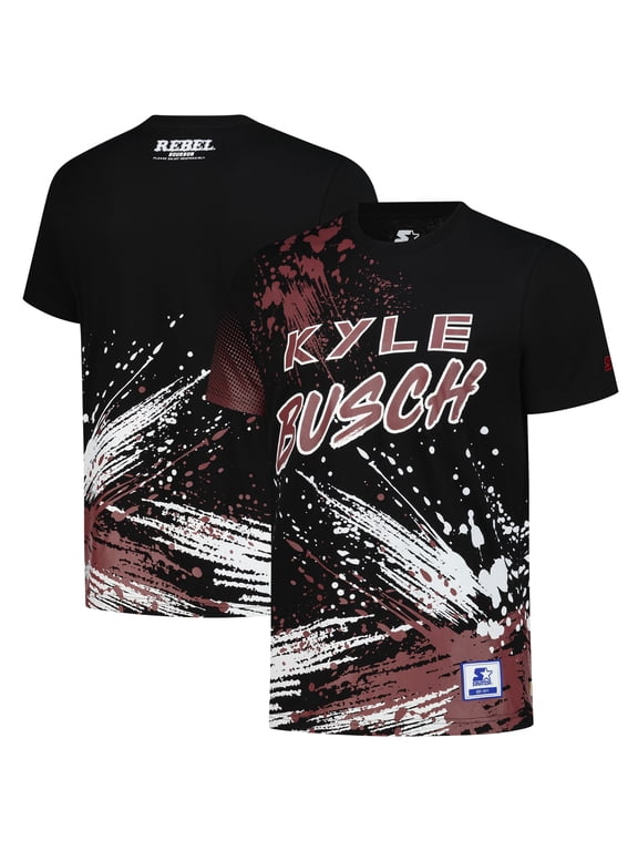Men's Starter Black Kyle Busch Touchdown Extreme T-Shirt
