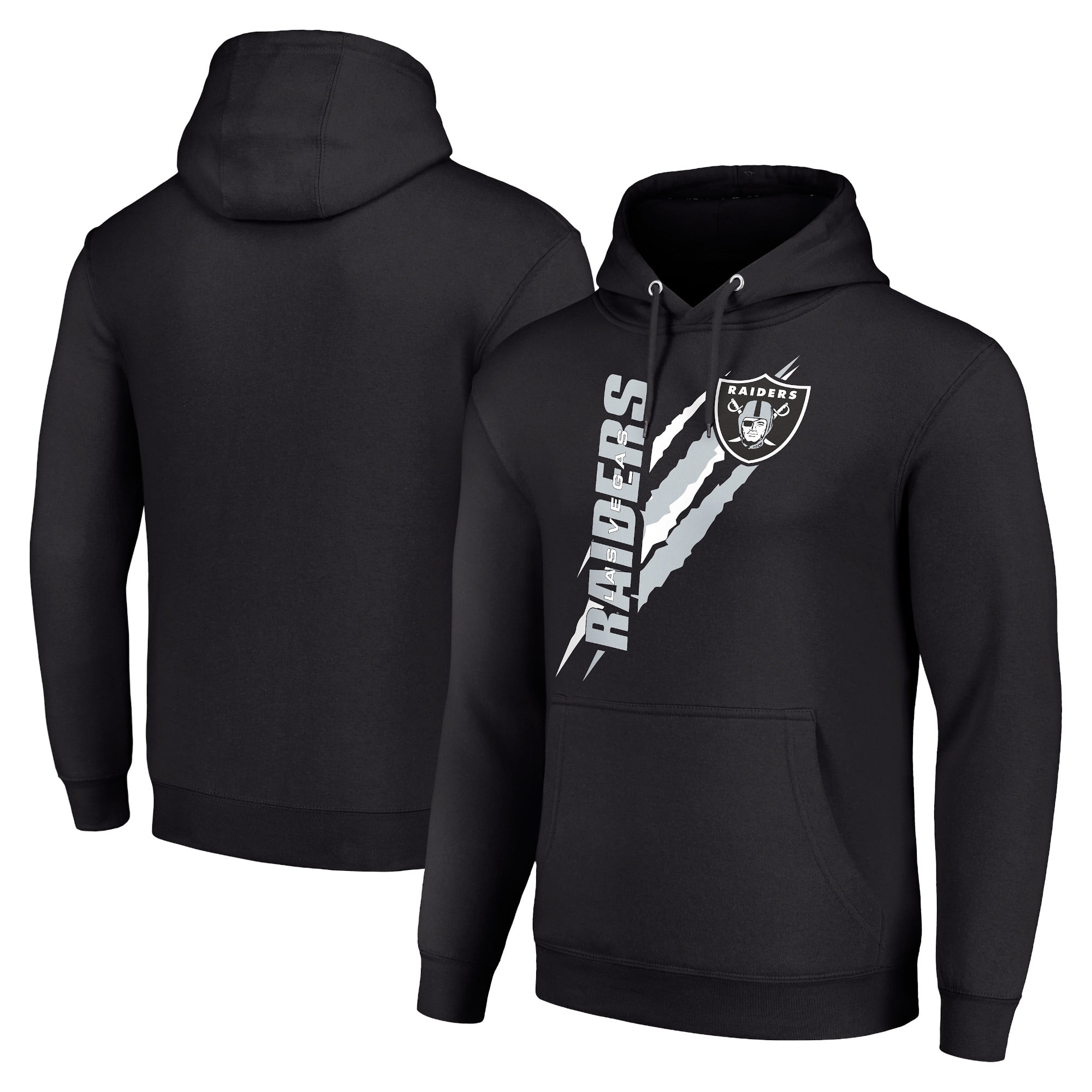 Unisex Starter Black Las Vegas Raiders Color Scratch Fleece Pullover Hoodie Walmart