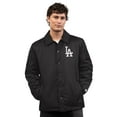 thumbnail image 1 of Men's-Starter  Black Los Angeles Dodgers Full-Snap Coaches Jacket, 1 of 2