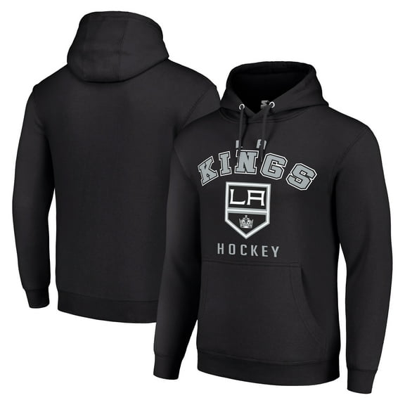Men's Starter Black Los Angeles Kings  Logo Pullover Hoodie