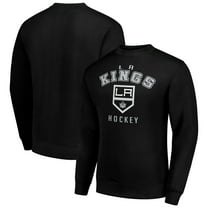 Men's Starter Black Los Angeles Kings Team Logo Fleece Pullover Sweatshirt
