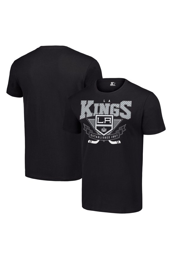 Men's Starter Black Los Angeles Kings Team Logo Graphic T-Shirt