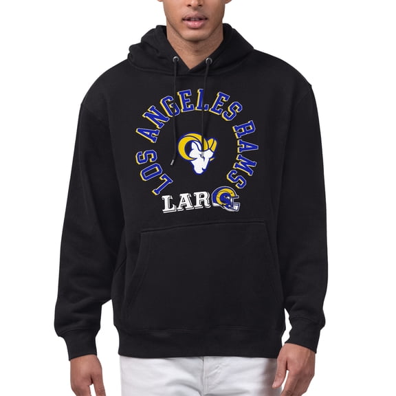 Men's Starter Black Los Angeles Rams All-Around Fan Graphic Hoodie