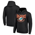 thumbnail image 1 of Men's Starter Black Miami Dolphins -80s Inspired Pullover Hoodie, 1 of 3
