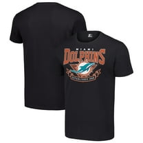 Men's Starter Black Miami Dolphins 80s Inspired Team Logo T-Shirt