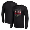 thumbnail image 1 of Men's Starter Black Minnesota Wild Four Team Name Logo Long Sleeve Graphic T-Shirt, 1 of 3