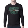 thumbnail image 1 of Men's Starter Black Minnesota Wild Mesh Look Team Name Long Sleeve T-Shirt, 1 of 2
