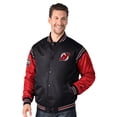 thumbnail image 1 of Men's Starter Black New Jersey Devils 2024 NHL Global Series Full-Snap Varsity Jacket, 1 of 2