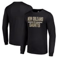 thumbnail image 1 of Men's Starter Black New Orleans Saints Team Mesh Print Graphic Long Sleeve T-Shirt, 1 of 3
