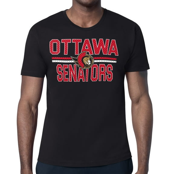 Men's Starter Black Ottawa Senators Mesh Look Team Name T-Shirt