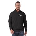 thumbnail image 1 of Men's Starter Black Philadelphia Eagles Classic Quarter-Zip Pullover Sweatshirt, 1 of 2