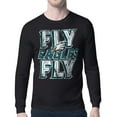 thumbnail image 1 of Men's-Starter  Black Philadelphia Eagles Distressed Phrase Long Sleeve T-Shirt, 1 of 2