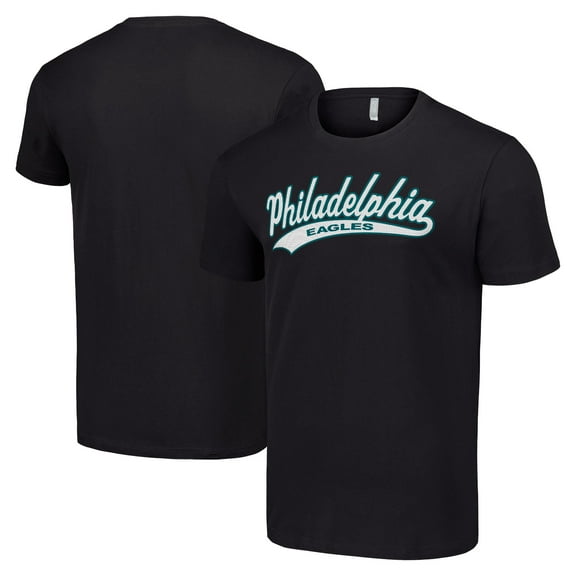 Men's Starter Black Philadelphia Eagles Tailsweep T-Shirt