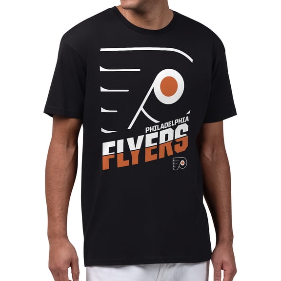 Men's Starter Black Philadelphia Flyers Logo Zoom T-Shirt