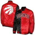 thumbnail image 1 of Men's Starter Black/Red Toronto Raptors Fast Break Satin Full-Snap Jacket, 1 of 4