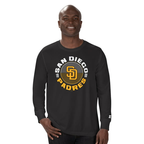 Men's Starter Black San Diego Padres Halftime Long Sleeve T-Shirt