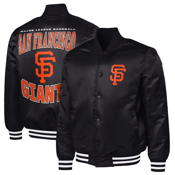 Men's G-III Sports by Carl Banks Black San Francisco Giants Adaptive Full-Snap Varsity Jacket