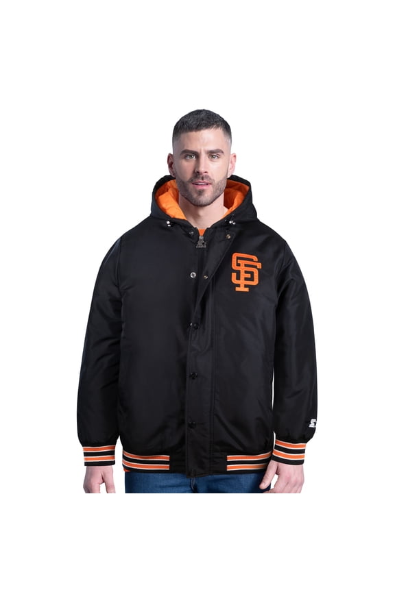 Men's Starter Black San Francisco Giants Pro Polyfilled Full-Zip Jacket