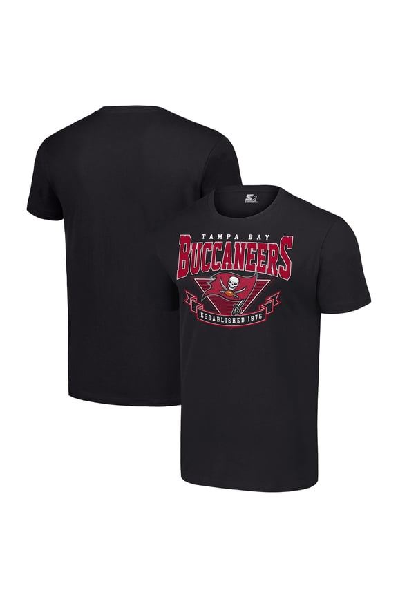 Men's Starter Black Tampa Bay Buccaneers 80s Inspired Team Logo T-Shirt
