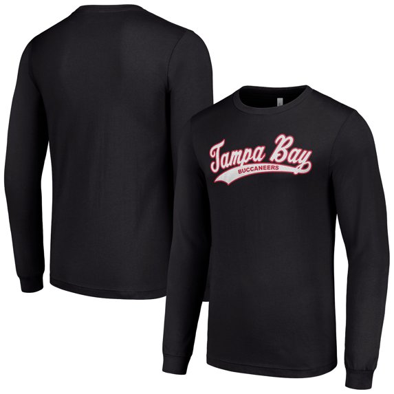 Men's Starter Black Tampa Bay Buccaneers Tailsweep Long Sleeve T-Shirt