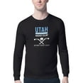 thumbnail image 1 of Men's Starter Black Utah Hockey Club Half Puck Graphic Long Sleeve T-Shirt, 1 of 2