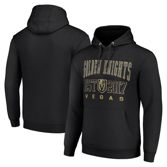 Men's Starter Black Vegas Golden Knights  Graphic Pullover Hoodie