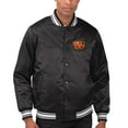 thumbnail image 1 of Men's Starter Black Washington Commanders Locker Room Satin Varsity Full-Snap Jacket, 1 of 3