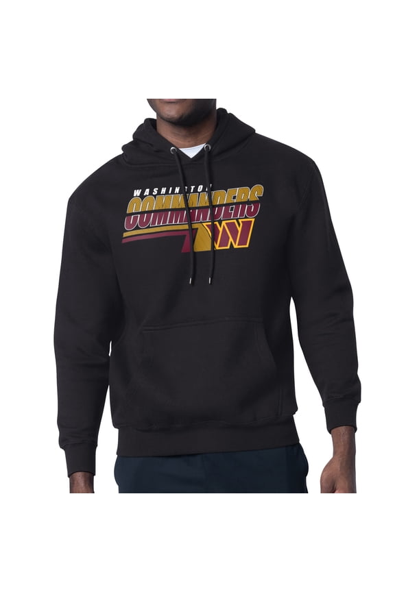 Men's Starter Black Washington Commanders Logo Push Graphic Hoodie