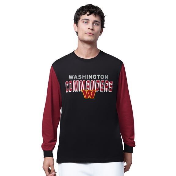 Men's Starter Black Washington Commanders Thursday Night Gridiron Long Sleeve T-Shirt