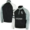 thumbnail image 1 of Men's Starter Black/White Chicago White Sox Elite Raglan Half-Zip Jacket, 1 of 3