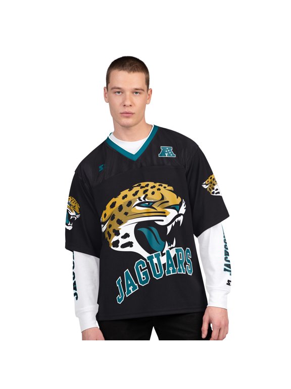 Men's Starter Black/White Jacksonville Jaguars Short Sleeve & Long Sleeve T-Shirt Combo Pack