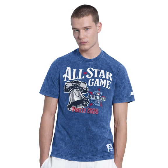 Men's Starter Blue 2026 MLB All-Star Enzyme-Washed T-Shirt