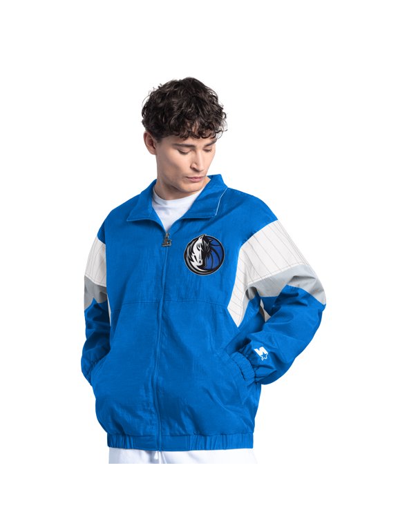 Men's Starter Blue Dallas Mavericks Yard Line Full-Zip Jacket