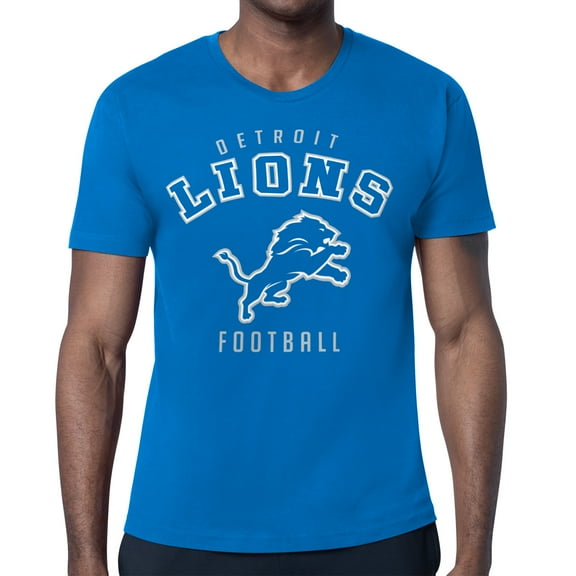Men's Starter  Blue Detroit Lions Team Logo T-Shirt