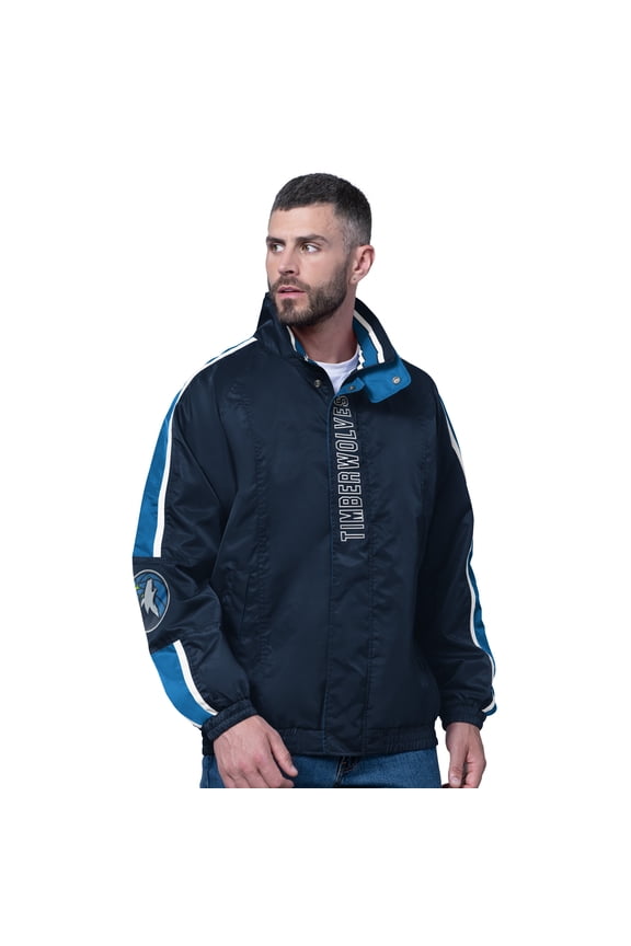 Men's Starter Blue Minnesota Timberwolves Freestyle Lightweight Full-Zip Jacket