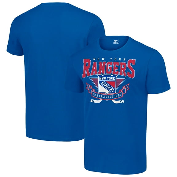 Men's Starter Blue New York Rangers Team Logo Graphic T-Shirt