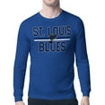 thumbnail image 1 of Men's Starter Blue St. Louis Blues Mesh Look Team Name Long Sleeve T-Shirt, 1 of 2