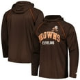 thumbnail image 1 of Men's Starter Brown Cleveland Browns Gridiron Classics Throwback Raglan Long Sleeve Hooded T-Shirt, 1 of 3