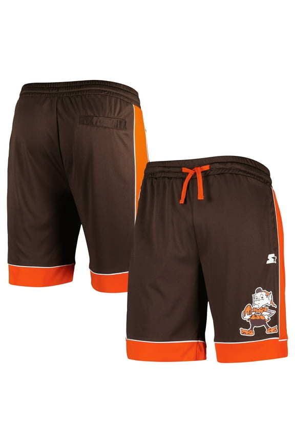 Men's Starter Brown Cleveland Browns Throwback Fan Favorite Shorts